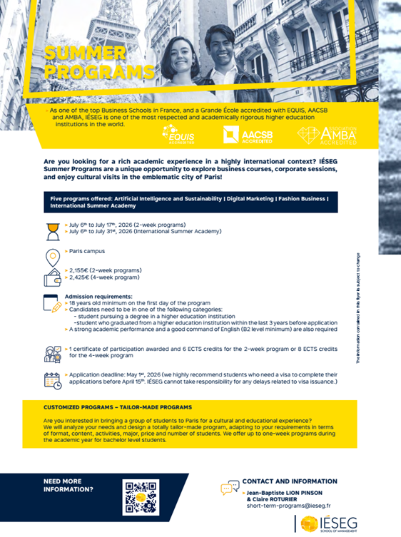 IESEG summer 2026.1